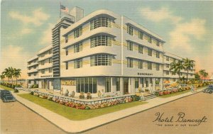 Miami Beach Florida Bancroft Hotel Deco roadside Colorpicture Postcard 21-8046