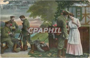 Old Postcard Morgen marschieren mir Army