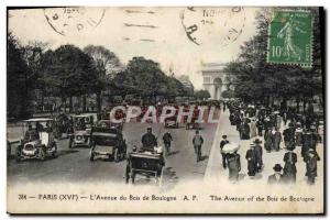 Old Postcard Paris L & # 39Avenue the Bois de Boulogne Arc de Triomphe