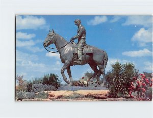 Postcard Will Rogers Statue, Memorial Coliseum Grounds, Fort Worth, Texas