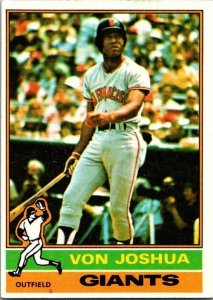 1976 Topps Baseball Card Von Joshua San Francisco Giants sk13445