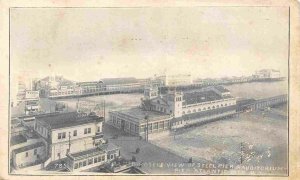 Steel Pier Auditorium Aerial View Atlantic City New Jersey 1907 postcard