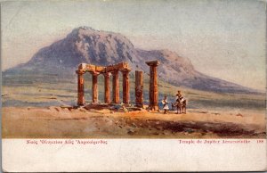 Greece Athens Temple of Olympian Zeus Acropolis Vintage Postcard C114