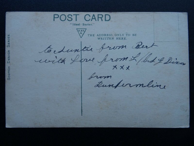 Scottish Tartan CLAN MACDONALD Pittencrirff Glen Tea Rooms c1910 Postcard