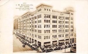 California Ca Postcard RPPC 1917 LOS ANGELES J.W. Robinson DRY GOODS STORE