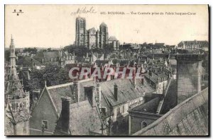 Old Postcard Bourges Central View from the Palace Jacques Coeur
