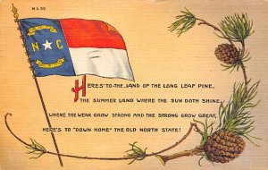 State Flag Franklin - Misc, North Carolina NC Postcard