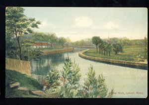 Lowell, Massachusetts/Mass/MA Postcard, Canal Walk