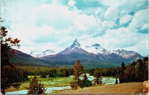 Pilot Peak Mountain on Beartooth Highway Wyoming- Montana Postcard