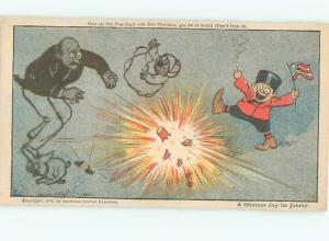 1906 Special Comic Postcard REVEAL THE IMAGE BY USING HEAT IRON AB8363
