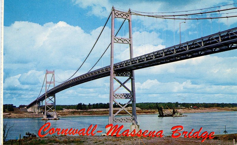 NY - Cornwall-Massena Int'l Bridge, St Lawrence Seaway Ship Channel