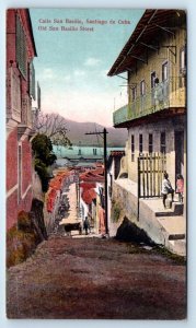 Old San Basilio Street Santiago de CUBA Postcard