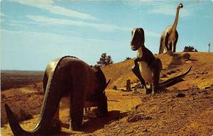 Rapid City South Dakota 1950-60s Postcard Dinosaur Park