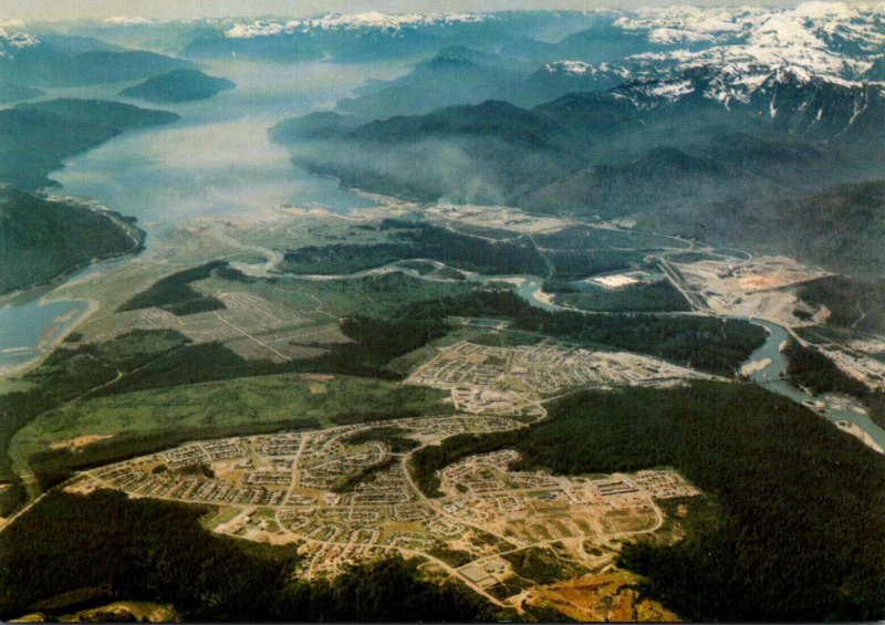 Canada British Columbia Kitimat Aerial View Of The Aluminum City