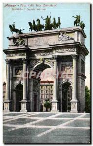 Postcard Old Milan Sempione Arco della Pace