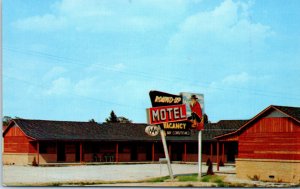 1950s Round-Up Motel Home of Will Rogers Route 66 Claremore OK Postcard