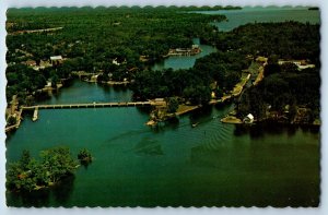 1960 Bobca Ygeon Ontario Canada Postcard Aerial View Trent Canal Waterways