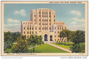 Texas Amarillo Potter County Court House Curteich