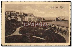 Postcard Old Saluti Da Napoli