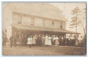 Family Gathering Lowney's Chocolate Advertising Buffalo NY RPPC Photo Postcard 