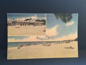 Postcard Manatee County Public Beach, Anna Maria Island, FL   U1