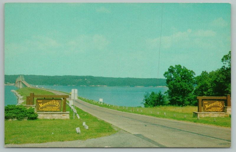 Kentucky~Eggner's Ferry Bridge Over Kentucky Lake~Vintage Postcard