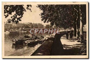 Paris Old Postcard banks of the Seine to the Quai du Louvre