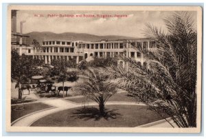 c1930's Public Buildings and Square Kingston Jamaica Vintage Postcard