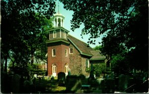 Swedes Church Cemetery Wilmington Delaware DE Chrome Postcard A9