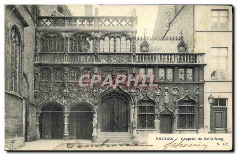 Old Postcard Bruges Holy Blood chapel