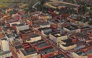 Anderson Indiana Aerial View Of City Linen Antique Postcard K23427