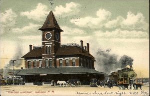 Nashua New Hampshire NH Junction Railroad Train Station Depot c1910 Postcard