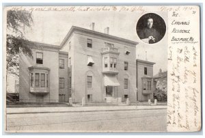 1910 Cardinals Residence Exterior Building Street  Baltimore Maryland Postcard 