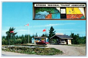 1971 Nipissing Regional Tourist Association Info Booth North Bay Canada Postcard
