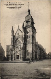 CPA Fougeres Eglise St Leonard (1237485)