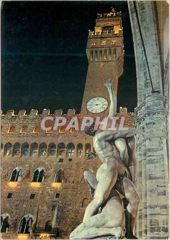 Postcard Modern Firenze Removal of the Sabine and Tower Arnolphe