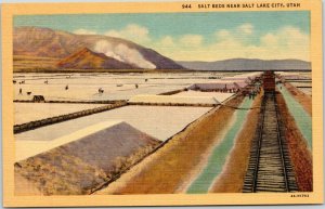 postcard Utah   Salt Beds Near Salt Lake City