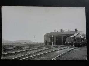 LMS (LNWR) Steam Locomotive at Llandudno Running Shed c1935 RP Photocard