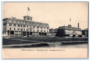 Narragansett Pier Rhode Island RI Postcard Atlantic Atwood S T Browning Prop