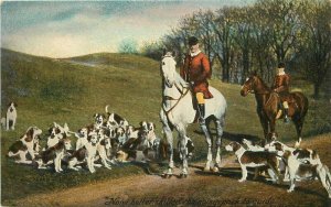 C-1910 Tuck English Country Life Hunting Party Dogs Horses Postcard 21-9762