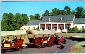 WHITE SPRINGS, FL   Stephen Foster Memorial MINI COVERED WAGON TRAIN  Postcard