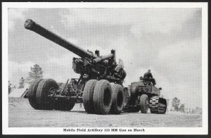 Mobile Field Artillery 155 MM Gun on March Unused c1940s