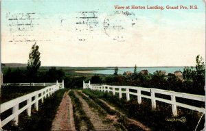Postcard NS Grand Pre View at Horton Landing Cottages Dirt Road 1911 K48
