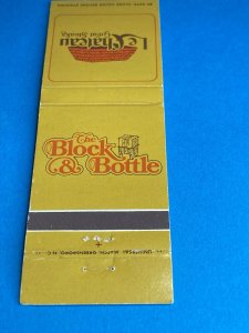 The Block & Bottle Le Chateau Great Steaks Alabama Vintage Matchbook Cover MB159