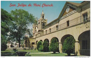 San Felipe De Neri Church,  Old Town Plaza,  Albuquerque,   New Mexico,   40-60s