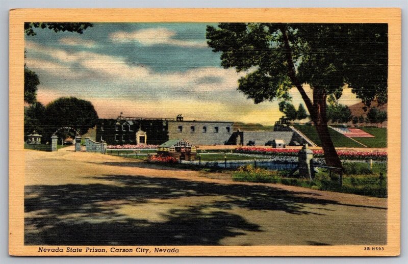 Nevada State Prison Carson City Lethal Gas Execution C1940's Postcard R15