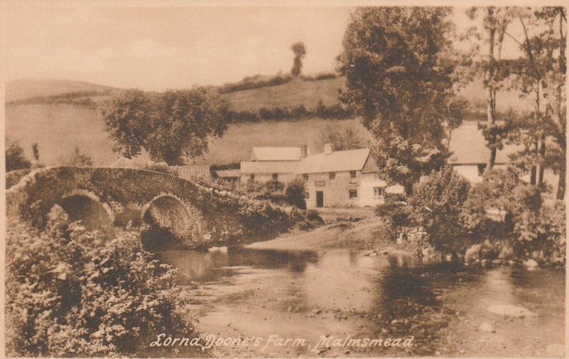 LORNA DOONE'S FARM, MALMSMEAD, EXMOOR, Devon, Somerset - Vintage POSTCARD