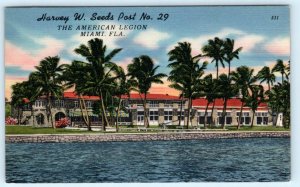 MIAMI, Florida FL ~ Harvey W. Seeds AMERICAN LEGION POST #29 1966 Linen Postcard