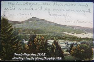 Camels Hump From The CVRR Greetings From The Green Mountain State VT 1906 UDB