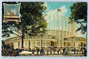 New York City New York Postcard Ford Rotunda Exterior View Building 1960 Vintage